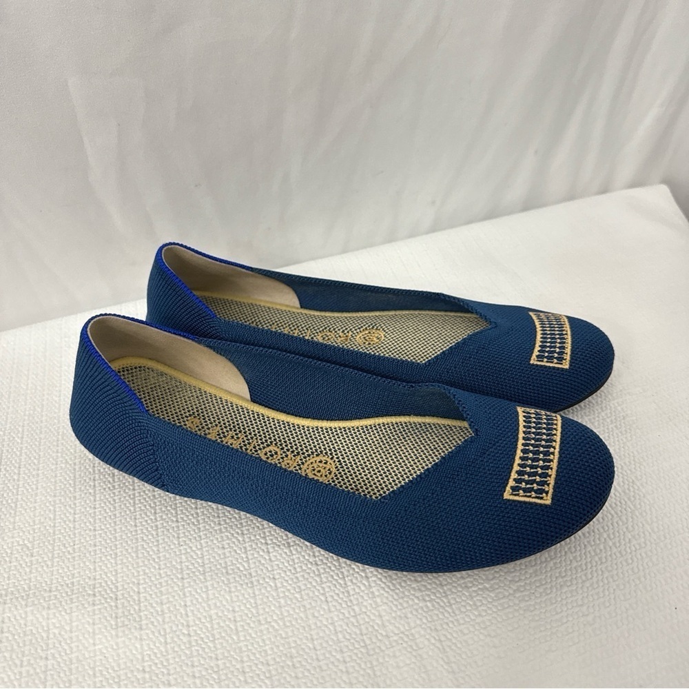 Rothy's Blue Licorice Holiday Flats